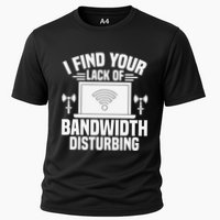 I Find Your Lack Of Bandwidth Disturbing. Network Admin Cooling Performance Crew T-Shirt