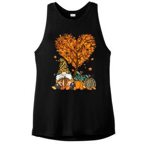 Its Fall Yall Cute Gnomes Pumpkin Autumn Tree Fall Leaves Ladies PosiCharge Tri-Blend Wicking Tank