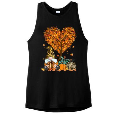 Its Fall Yall Cute Gnomes Pumpkin Autumn Tree Fall Leaves Ladies PosiCharge Tri-Blend Wicking Tank