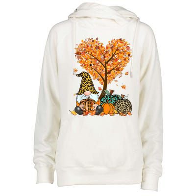 Its Fall Yall Cute Gnomes Pumpkin Autumn Tree Fall Leaves Womens Funnel Neck Pullover Hood