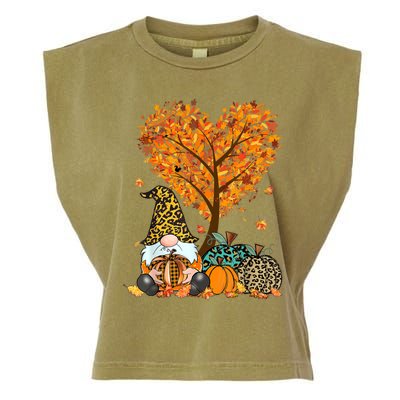 Its Fall Yall Cute Gnomes Pumpkin Autumn Tree Fall Leaves Garment-Dyed Women's Muscle Tee