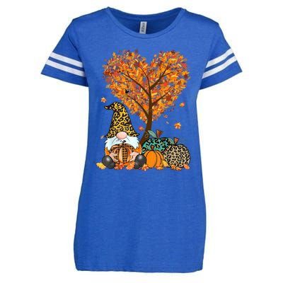 Its Fall Yall Cute Gnomes Pumpkin Autumn Tree Fall Leaves Enza Ladies Jersey Football T-Shirt