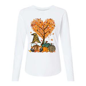 Its Fall Yall Cute Gnomes Pumpkin Autumn Tree Fall Leaves Womens Cotton Relaxed Long Sleeve T-Shirt