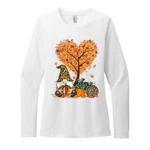 Its Fall Yall Cute Gnomes Pumpkin Autumn Tree Fall Leaves Womens CVC Long Sleeve Shirt