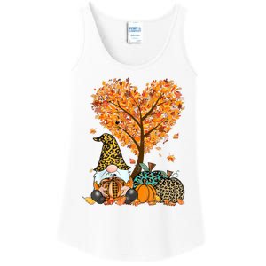 Its Fall Yall Cute Gnomes Pumpkin Autumn Tree Fall Leaves Ladies Essential Tank