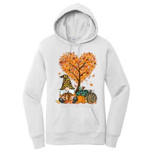 Its Fall Yall Cute Gnomes Pumpkin Autumn Tree Fall Leaves Women's Pullover Hoodie