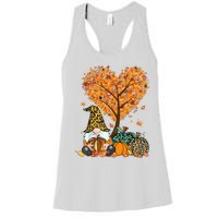 Its Fall Yall Cute Gnomes Pumpkin Autumn Tree Fall Leaves Women's Racerback Tank