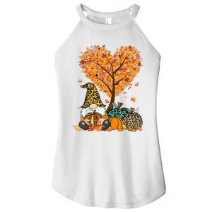 Its Fall Yall Cute Gnomes Pumpkin Autumn Tree Fall Leaves Women's Perfect Tri Rocker Tank