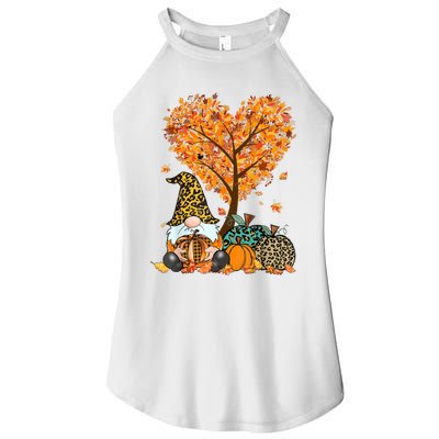 Its Fall Yall Cute Gnomes Pumpkin Autumn Tree Fall Leaves Women's Perfect Tri Rocker Tank