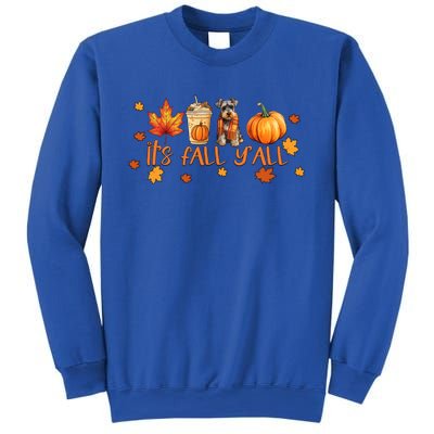 ItS Fall YAll Pumpkin Spice Latte Dog Miniature Schnauzer Funny Gift Sweatshirt