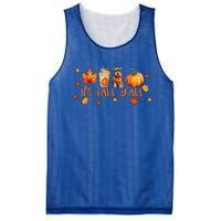 ItS Fall YAll Pumpkin Spice Latte Dog Miniature Schnauzer Funny Gift Mesh Reversible Basketball Jersey Tank