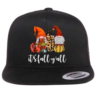 It's Fall Y'all Autumn Leaves Gnomes Fall Funny Flatbill Hat