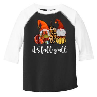 It's Fall Y'all Autumn Leaves Gnomes Fall Funny Toddler Fine Jersey T-Shirt