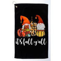 It's Fall Y'all Autumn Leaves Gnomes Fall Funny Golf Towel