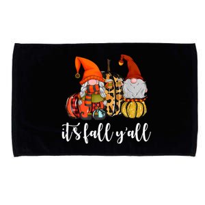 It's Fall Y'all Autumn Leaves Gnomes Fall Funny Microfiber Hand Towel