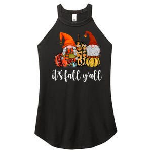 It's Fall Y'all Autumn Leaves Gnomes Fall Funny Women's Perfect Tri Rocker Tank