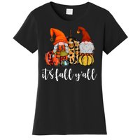 It's Fall Y'all Autumn Leaves Gnomes Fall Funny Women's T-Shirt