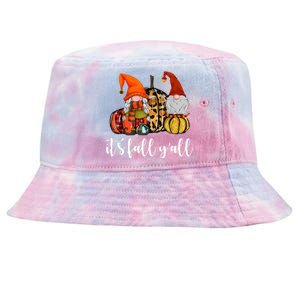 It's Fall Y'all Autumn Leaves Gnomes Fall Funny Tie-Dyed Bucket Hat