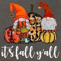 It's Fall Y'all Autumn Leaves Gnomes Fall Funny Cotton Canvas Backpack
