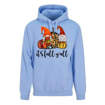 It's Fall Y'all Autumn Leaves Gnomes Fall Funny Unisex Surf Hoodie