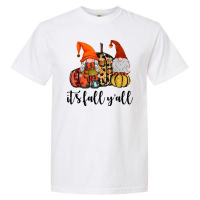 It's Fall Y'all Autumn Leaves Gnomes Fall Funny Garment-Dyed Heavyweight T-Shirt