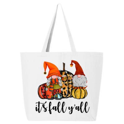 It's Fall Y'all Autumn Leaves Gnomes Fall Funny 25L Jumbo Tote