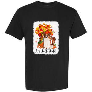 It's Fall Y'all Papillion Dog Halloween Thanksgiving Garment-Dyed Heavyweight T-Shirt