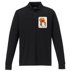 It's Fall Y'all Papillion Dog Halloween Thanksgiving Performance Long Sleeve Polo