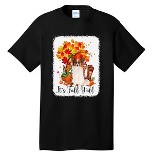 It's Fall Y'all Papillion Dog Halloween Thanksgiving Tall T-Shirt