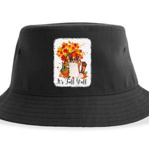 It's Fall Y'all Papillion Dog Halloween Thanksgiving Sustainable Bucket Hat