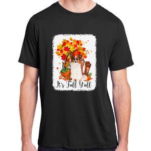 It's Fall Y'all Papillion Dog Halloween Thanksgiving Adult ChromaSoft Performance T-Shirt