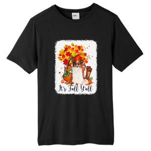 It's Fall Y'all Papillion Dog Halloween Thanksgiving Tall Fusion ChromaSoft Performance T-Shirt