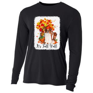 It's Fall Y'all Papillion Dog Halloween Thanksgiving Cooling Performance Long Sleeve Crew