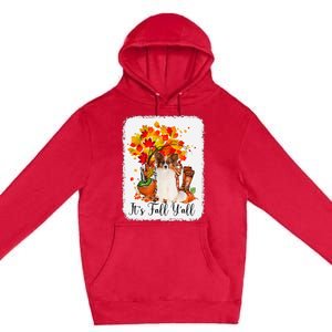 It's Fall Y'all Papillion Dog Halloween Thanksgiving Premium Pullover Hoodie