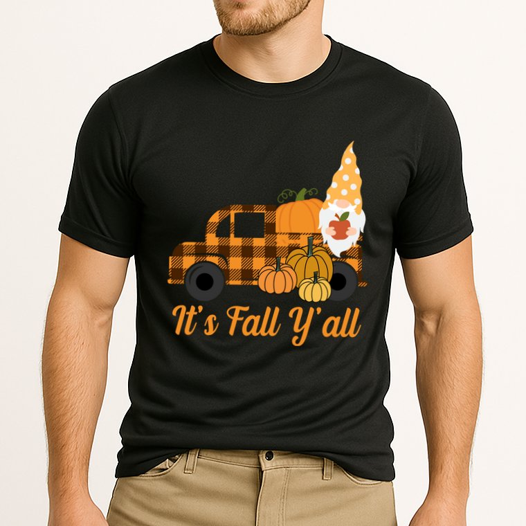 It's Fall Y'all Pumpkin Gnome Performance Shirt