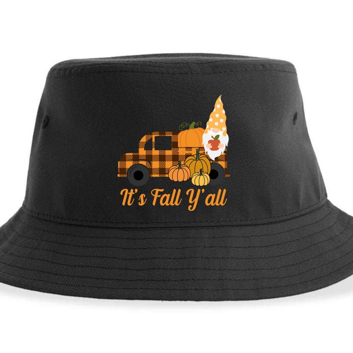 It's Fall Y'all Pumpkin Gnome Sustainable Bucket Hat