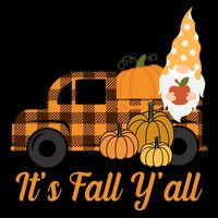 It's Fall Y'all Pumpkin Gnome Sustainable Bucket Hat