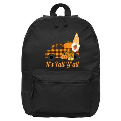 It's Fall Y'all Pumpkin Gnome 16 in Basic Backpack