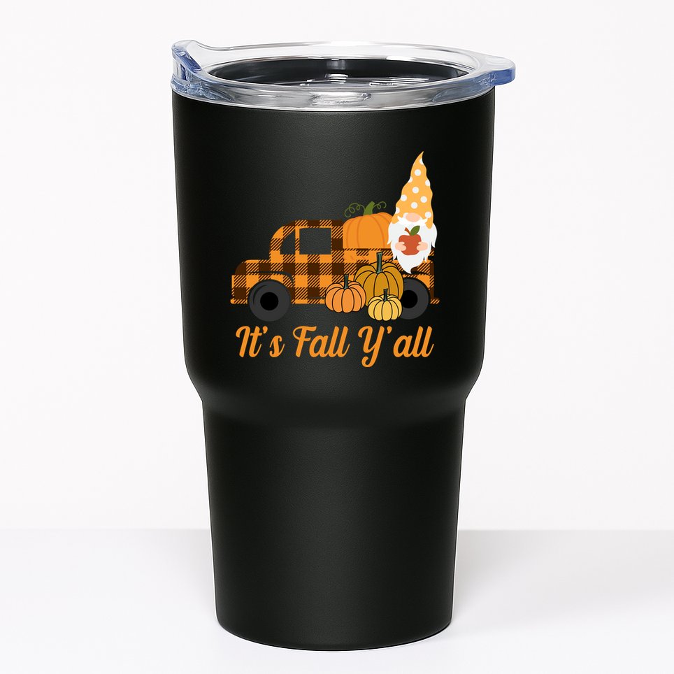 It's Fall Y'all Pumpkin Gnome Tumbler