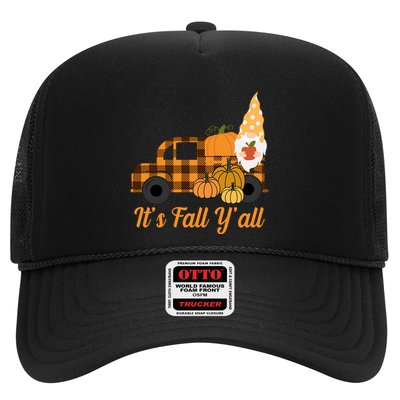 It's Fall Y'all Pumpkin Gnome Trucker Hat