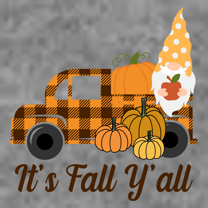It's Fall Y'all Pumpkin Gnome Long Sleeve Shirt
