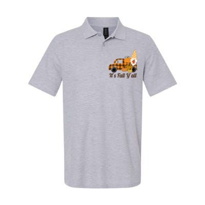 It's Fall Y'all Pumpkin Gnome Softstyle Adult Sport Polo