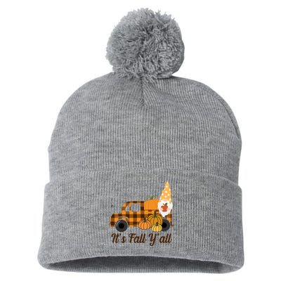 It's Fall Y'all Pumpkin Gnome Pom Pom 12in Knit Beanie