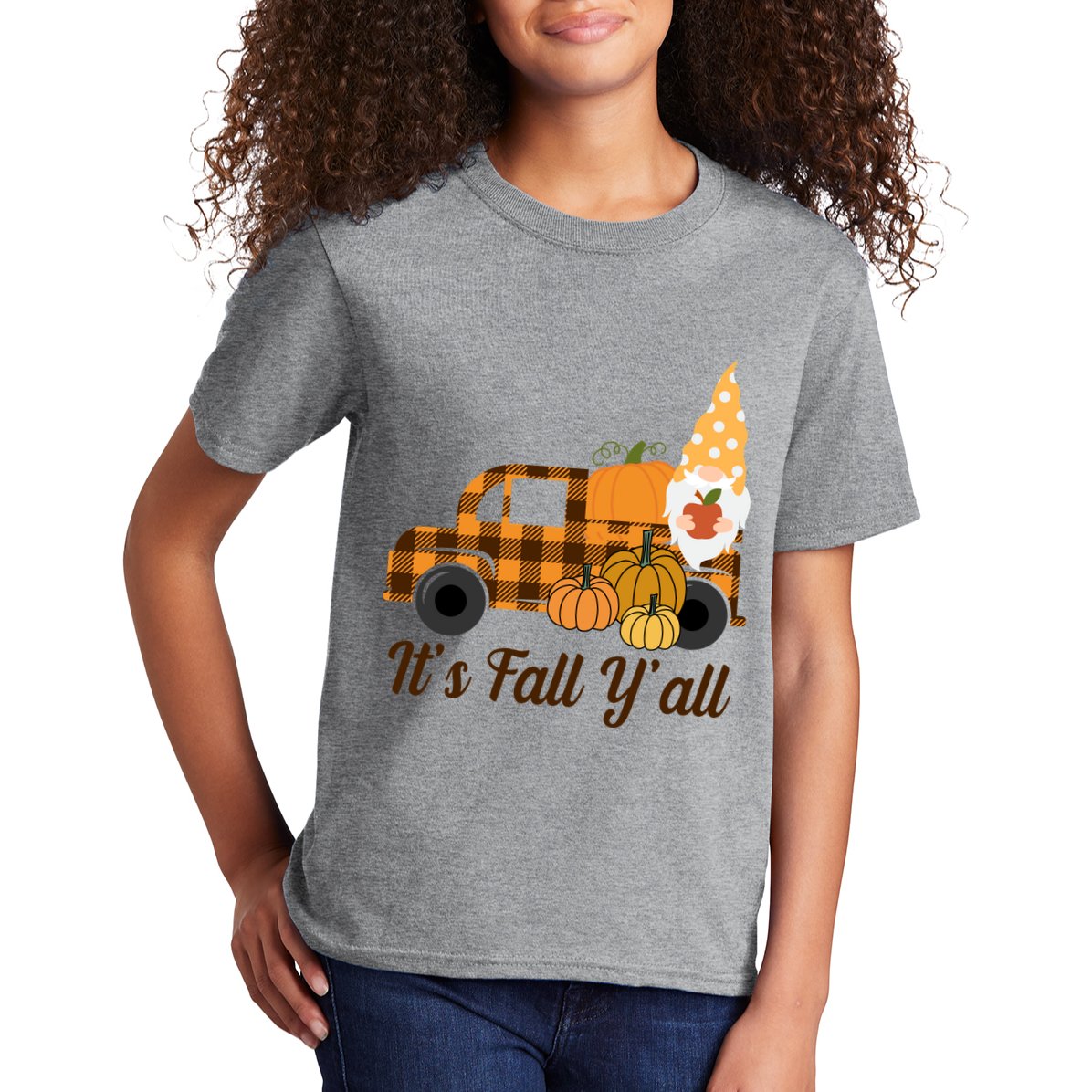 It's Fall Y'all Pumpkin Gnome Kids T-Shirt