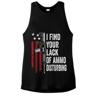 I Find Your Lack Of Ammo Disturbing Funny Gun Owner Joke Ladies PosiCharge Tri-Blend Wicking Tank