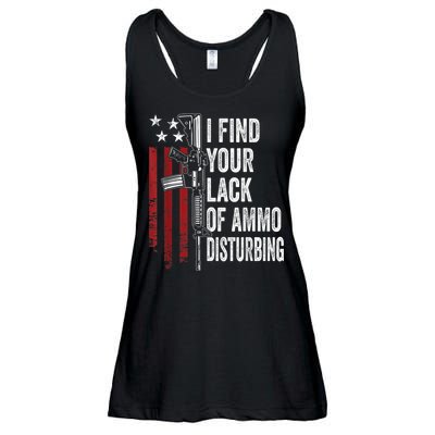 I Find Your Lack Of Ammo Disturbing Funny Gun Owner Joke Ladies Essential Flowy Tank
