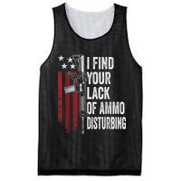 I Find Your Lack Of Ammo Disturbing Funny Gun Owner Joke Mesh Reversible Basketball Jersey Tank