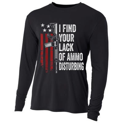 I Find Your Lack Of Ammo Disturbing Funny Gun Owner Joke Cooling Performance Long Sleeve Crew