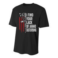 I Find Your Lack Of Ammo Disturbing Funny Gun Owner Joke Youth Performance Sprint T-Shirt