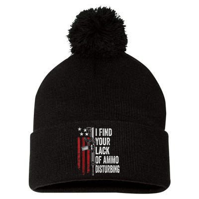 I Find Your Lack Of Ammo Disturbing Funny Gun Owner Joke Pom Pom 12in Knit Beanie